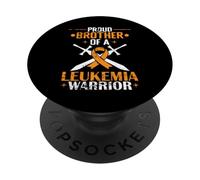 Proud Brother Leukemia Warrior PopSockets Adhesive PopGrip