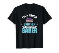 Proud Brother of an Awesome Baker Value Graphic T-Shirt, Men, Black, S