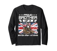 Proud Brother Of British Veteran Flag UK Family Matching Long Sleeve T-Shirt