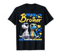 Proud Brother World Down Syndrome Awareness Dinosaur T21 T-Shirt