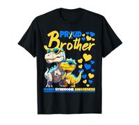Proud Brother World Down Syndrome Awareness Dinosaur T21 T-Shirt