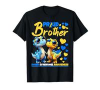 Proud Brother World Down Syndrome Awareness Dinosaur T21 T-Shirt