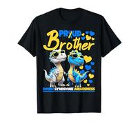 Proud Brother World Down Syndrome Awareness Dinosaur T21 T-Shirt