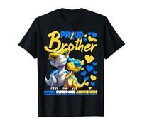 Proud Brother World Down Syndrome Awareness Dinosaur T21 T-Shirt