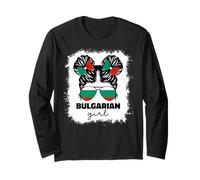 Proud Bulgarian Girl Kids Bulgaria Flag Pride Roots Girls Long Sleeve T-Shirt