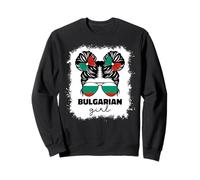 Proud Bulgarian Girl Kids Bulgaria Flag Pride Roots Girls Sweatshirt
