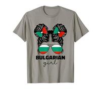 Proud Bulgarian Girl Kids Bulgaria Flag Pride Roots Girls T-Shirt