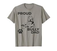 Proud Bully Dad Pitbull Owner Dog Lover Strong Breed T-Shirt