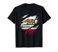 Proud Californian Shirts | CA State Ripped California Flag T-Shirt