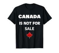 Proud Canadians Apparels Canada Is Not For Sale T-Shirt - Men's Unisex-Adults S Black Cotton 100% Cotton Short Sleeve Crew Collar Classic Fit Pull On 0 Pockets