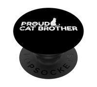 Proud Cat Brother Cat Lover PopSockets Adhesive PopGrip