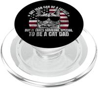 Proud Cat Dad - Any Man Can Be A Father Cat Lover Cool PopSockets PopGrip for MagSafe