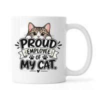 Proud Cat Lover with Cute Expression Ceramic Tea Coffee Mug White