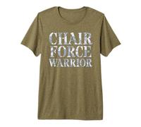 Proud Chair Force Warrior Airman Veteran Corp Military Crew Premium T-Shirt