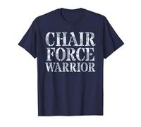 Proud Chair Force Warrior Airman Veteran Corp Military Crew T-Shirt