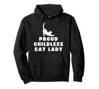 Proud Childless Cat Lady Anti-Republican Cats Mom Politics Pullover Hoodie