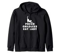 Proud Childless Cat Lady Anti-Republican Cats Mom Politics Zip Hoodie