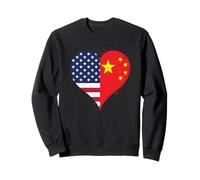 Proud Chinese American on Independence Day A China USA Flag Sweatshirt