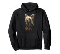 Proud Chinese Crested American Flag Patriotic Dog Pullover Hoodie
