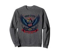Proud Citizen Of The Home Of The Brave Sweatshirt, Adult Unisex, Dark Heather Grey, S