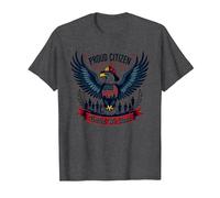 Proud Citizen of The Home of The Brave T-Shirt, Men, Dark Heather Grey, 6XL