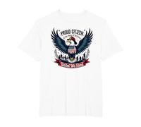 Proud Citizen of The Home of The Brave T-Shirt, Men's Big and Tall, White, 6X Tall