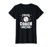 Proud Coach Mom Value Graphic T-Shirt, Women, Black, L