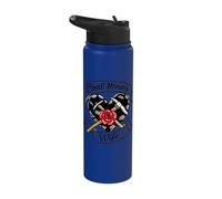 Proud Coal Miner's Wife Cute Rose & Pickaxes Design Stainless Steel Insulated Water Bottle