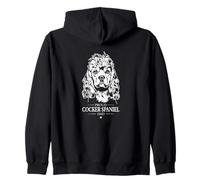 Proud Cocker Spaniel Dad Funny Dog Owners dogs Zip Hoodie