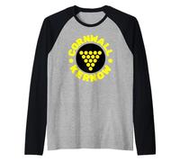Proud Cornish Roots or Kernow Heritage I Love Cornwall UK Raglan Baseball Tee
