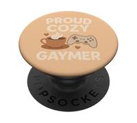 Proud Cozy Gayer LGBTQ+ Gamer Pride Chill Playful Vibe PopSockets Adhesive PopGrip