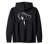 Proud Dachshund portrait dog mom Wiener dog Zip Hoodie