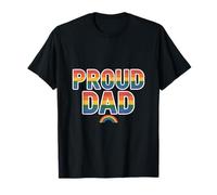 Proud Dad - Bold Rainbow Pride Design T-Shirt
