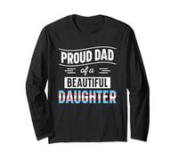 Proud Dad LGBTQ Transgender Daughter Trans Pride Flag Long Sleeve T-Shirt
