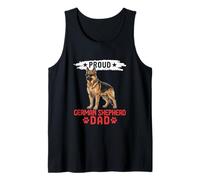 Proud Dad Matching German Shepherd Owner Father's Day Muscle Tank Top