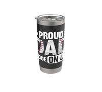 Proud Dad Mode On Softball Baseball Father Father's Day Stainless Steel Insulated Tumbler