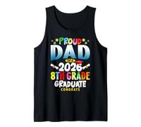 Proud Dad of A 2026 8th Grade Graduate Family Graduation Tank Top