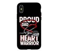 Proud Dad Of A Heart Warrior CHD Coronary Heart Disease Case for iPhone X/XS