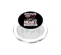 Proud Dad Of A Heart Warrior CHD Coronary Heart Disease PopSockets PopGrip for MagSafe