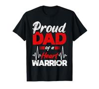 Proud Dad Of A Heart Warrior Coronary Heart Disease CHD Tee T-Shirt