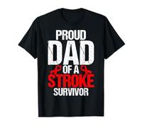 Proud Dad of A Stroke Survivor - Red Ribbon Support T-Shirt