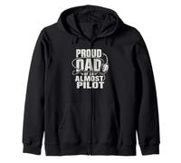 Proud Dad of an Almost Pilot Aviation Zip Hoodie