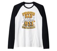 Proud Dad of an Awesome 911 Dispatcher Raglan Baseball Tee
