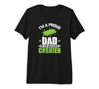Proud Dad of an Awesome Cashier Retail Worker Premium T-Shirt