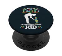 Proud Dad Of An Extraordinary Son - Autism Awareness Father PopSockets Adhesive PopGrip
