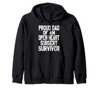 Proud Dad Of Open Heart Surgery Survivor Pride Zip Hoodie