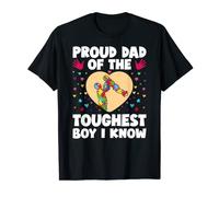 Proud Dad Of The Toughest Boy I Know Autism Awareness T-Shirt