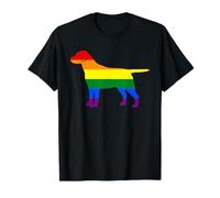 Proud Dad Rainbow Flag Labrador Retriever LGBT Dog Shirt T-Shirt
