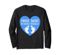 Proud Daddy of a NICU Miracle Baby Boy Heart Design Long Sleeve T-Shirt