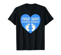 Proud Daddy of a NICU Miracle Baby Boy Heart Design T-Shirt